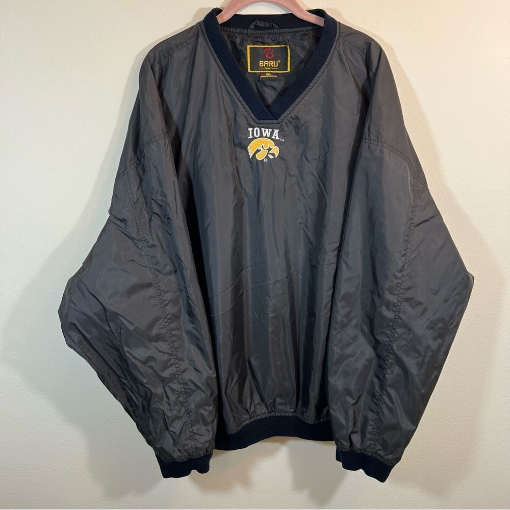 Baru Sports Black Iowa Hawkeyes Windbreaker Jacket 3XL